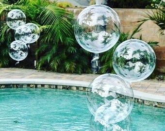 Clear Bubble Balloons, Transparent Vinyl Round Balloons (5,9,24,34 inch)