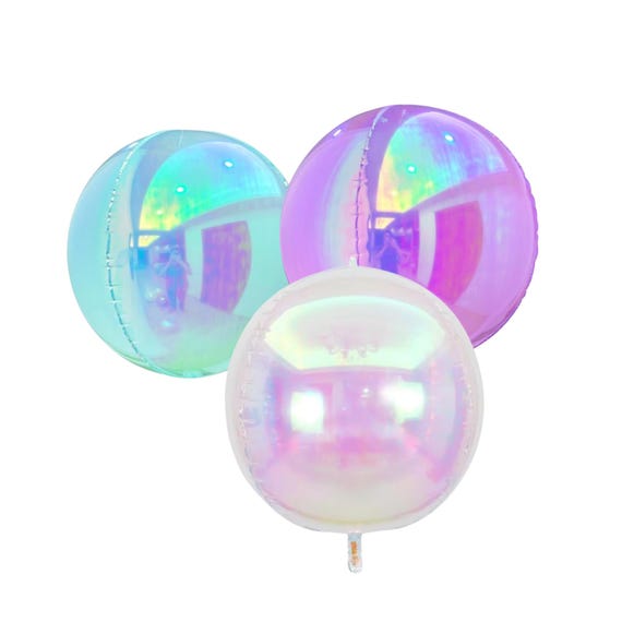 Giant Iridescent 4D Orb Balloons, Purple Party Decor - Etsy