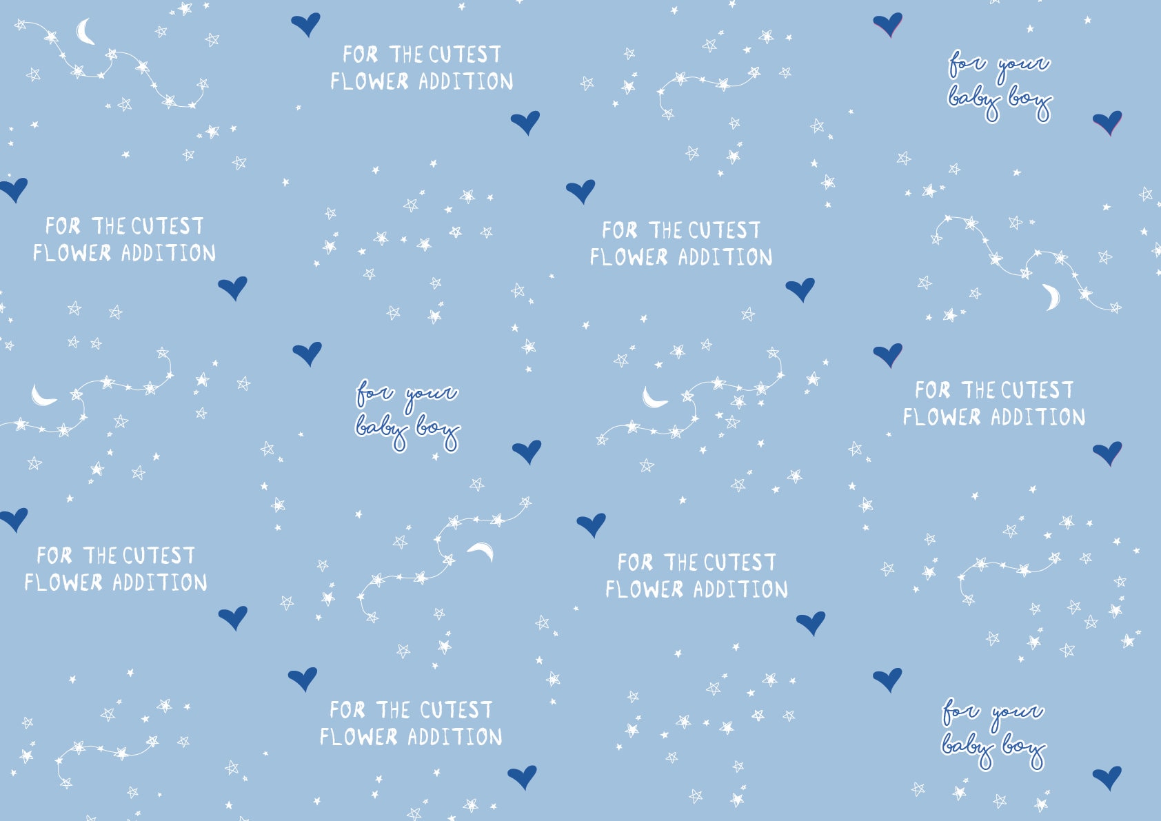 New Baby Boy Personalised Luxury Wrapping/Gift Wrap Paper | Etsy