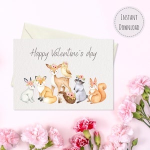 Printable Card /  Valentines Day / Digital Download / 5 x 7 Inch Size For Anniversary Celebration / Gift For Him /  Gift For Her