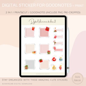 Digital Stickers Post It / Include PNGs pre-cropped Goodnotes file/  Printable Stickers/ Sticker book/ Digital Journal/ Goodnotes Stickers