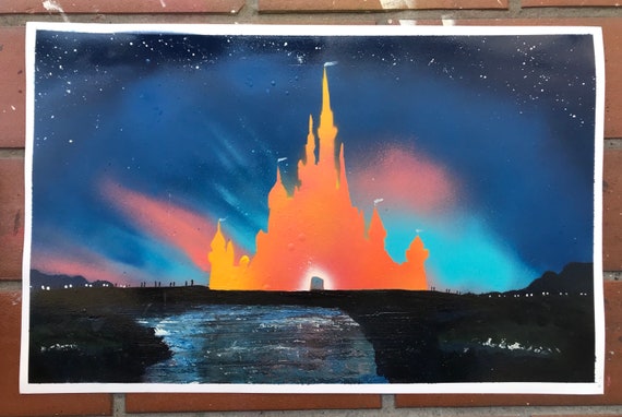 Das Disney-Schloss Spray Paint Art - .de