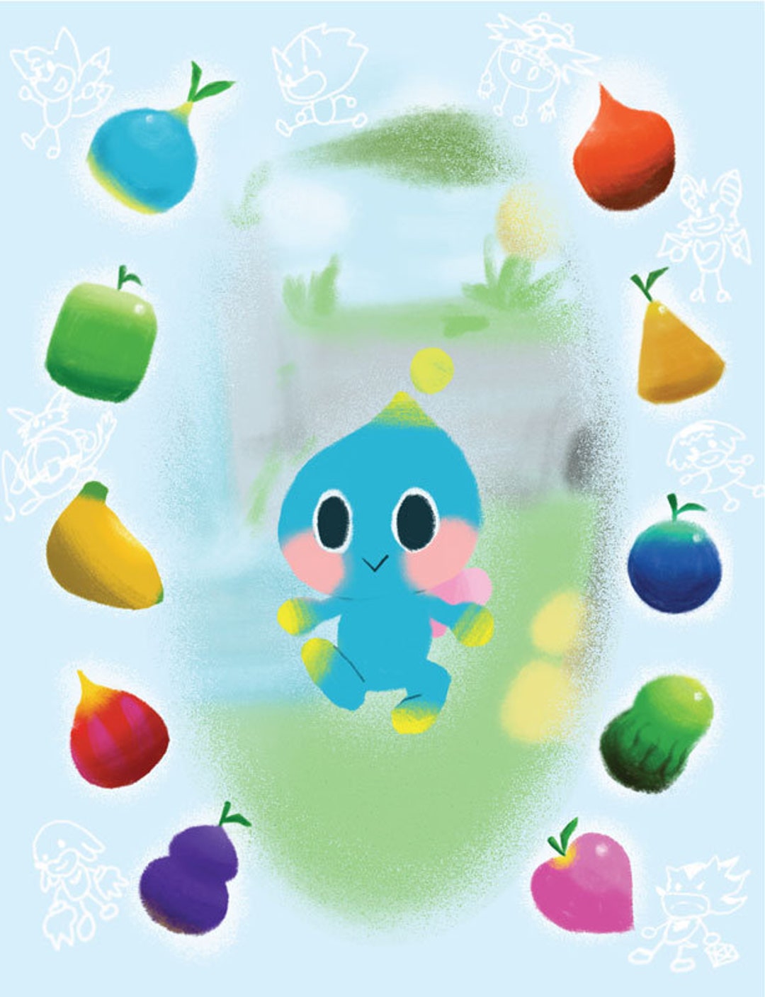 SA2 Chao Garden Fruits | 5x7 Print - Etsy