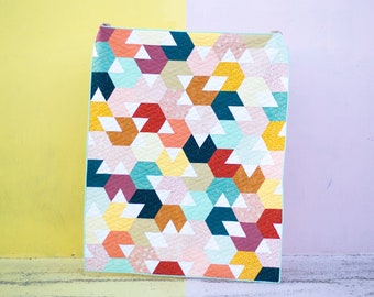 Hex Is Gone Quilt Pattern - PDF Digital pattern - by Taren Studios