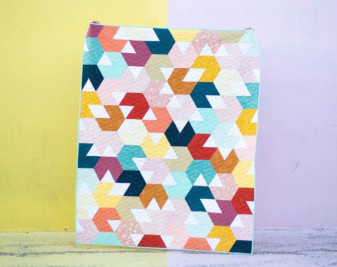 Hex Is Gone Quilt Pattern - PDF Digital pattern - by Taren Studios