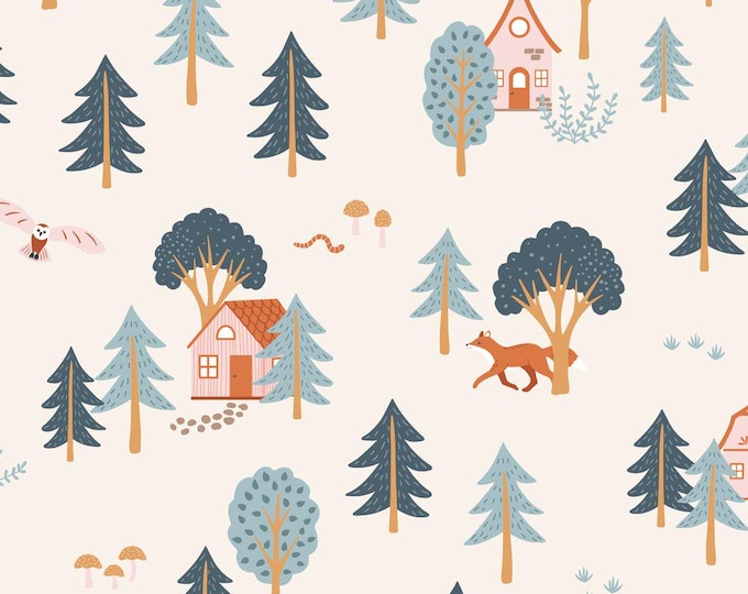 Forest Village Main Ivory by Little Forest Atelier for Riley Blake Designs