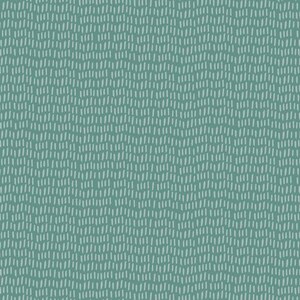 May include: A teal blue background with a repeating pattern of white dashes.