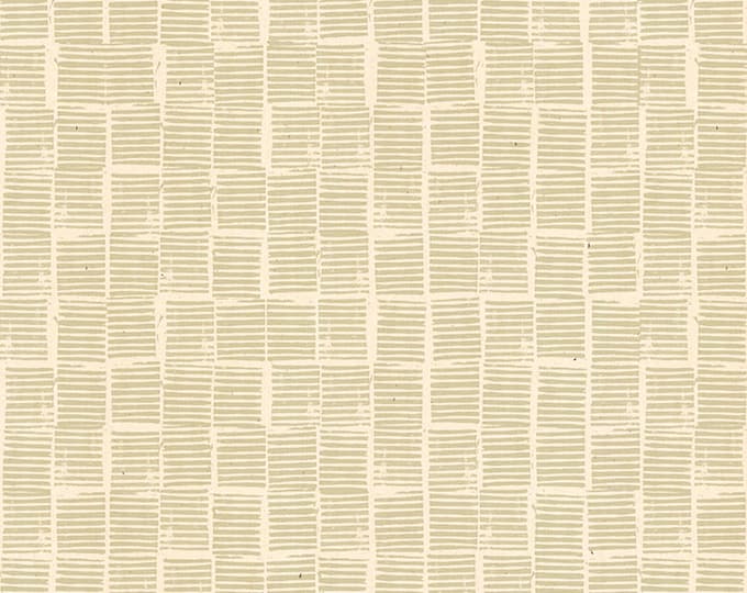 Heirloom Stripe Stamp Khaki  by Alexia Abegg with Ruby Star Society for MODA