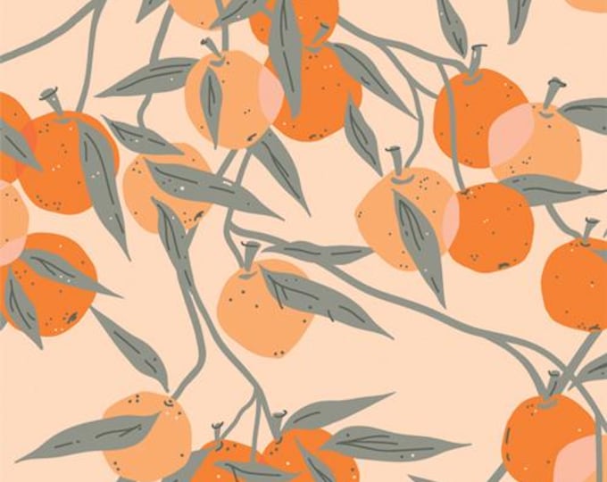 Fruit Laden Branches from Tangerine for Art Gallery Fabrics