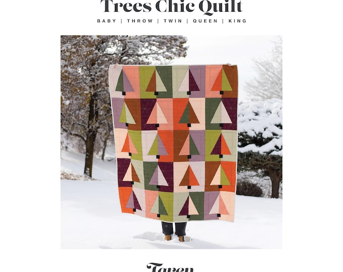 Trees Chic Quilt Pattern - Paper Pattern - by Taren Studios