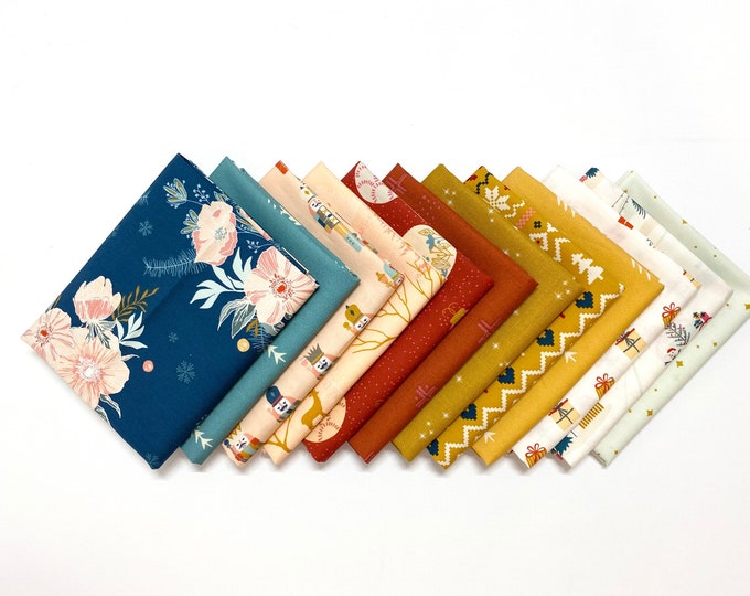 Cozy Christmas 12 piece Curated Fat Quarter Bundle