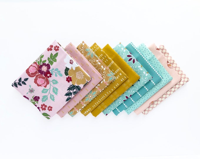 Whimsical Romance -10 piece Curated Fat Quarter Bundle