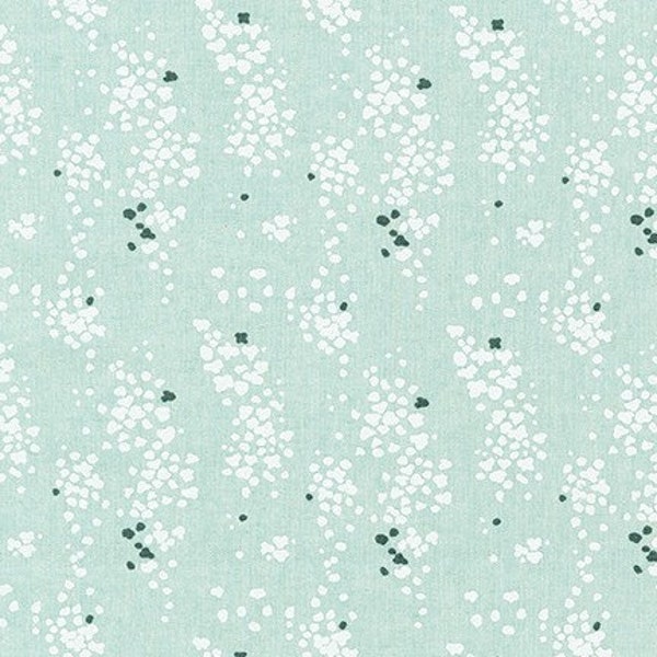 AQUA spots Driftless Linen/Cotton by Anna Graham for Robert Kaufman Fabrics