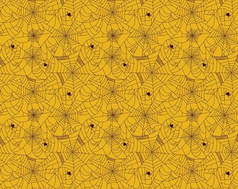 Spiderweb Yellow from Celebrate with Hershey  for Riley Blake Designs