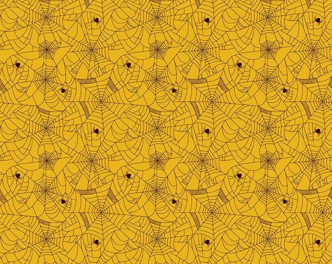 Spiderweb Yellow from Celebrate with Hershey  for Riley Blake Designs