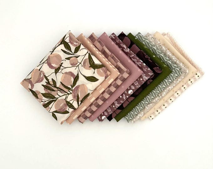 Peach Plum Pear - 11 piece FQ curated bundle