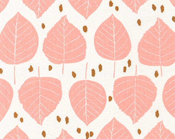 LINEN -peach leaf by Anna Graham from Quarry Trail for Robert Kaufman Fabrics