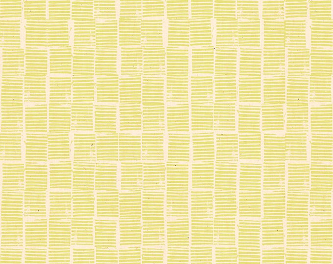 Heirloom Stripe Stamp Yellow  by Alexia Abegg with Ruby Star Society for MODA