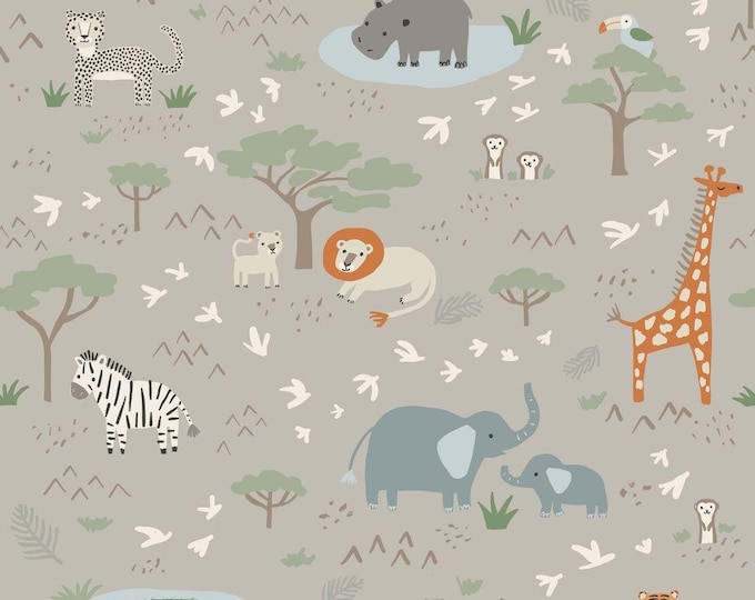 Leo & Savannah Main Gray by Deena Rutter for Riley Blake Designs