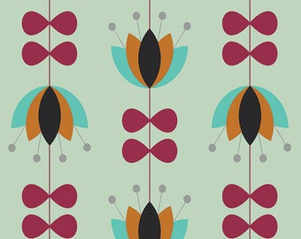 Tulip Vines Mint designed by Jenni Baker for AGF