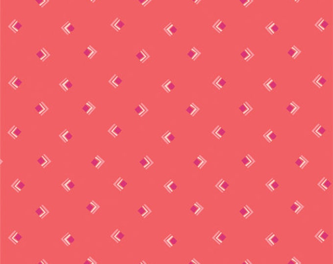Everlasting Tokens Coral from Open Heart by Maureen Cracknell for Art Gallery Fabrics