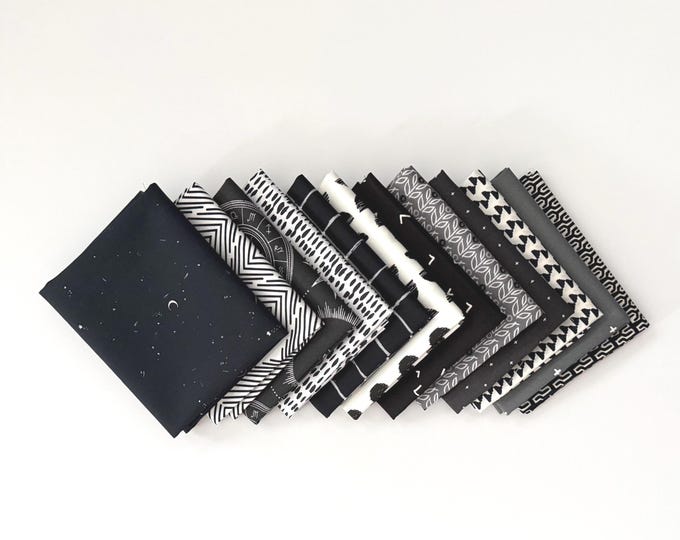 Inky - 12 piece curated Fat Quarter Bundle