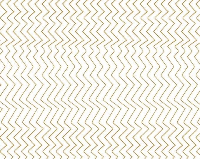 Zig Zag Gold Sparkle from Spotted  by Kate Blocher for Riley Blake Designs