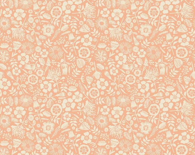 Meadow Lane Floral Imprint Melon by Sara Davies for Riley Blake Designs