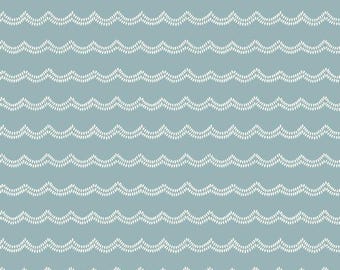 Waves Cornflower from Little Swan by  Little Forest Atelier for Riley Blake Designs