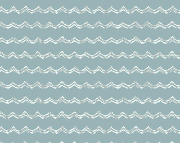 Waves Cornflower from Little Swan by  Little Forest Atelier for Riley Blake Designs