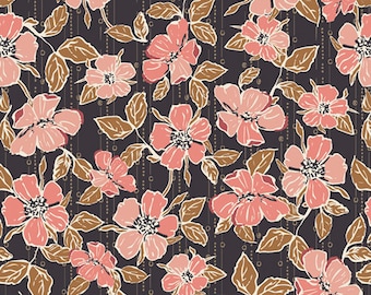 Crafted Blooms Cacao from Homebody  by Maureen Cracknell for Art Gallery Fabrics