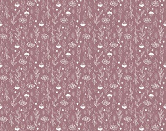 Evening on the Prairie Silhouette Floral Heather by Modern Prairie for Riley Blake Designs