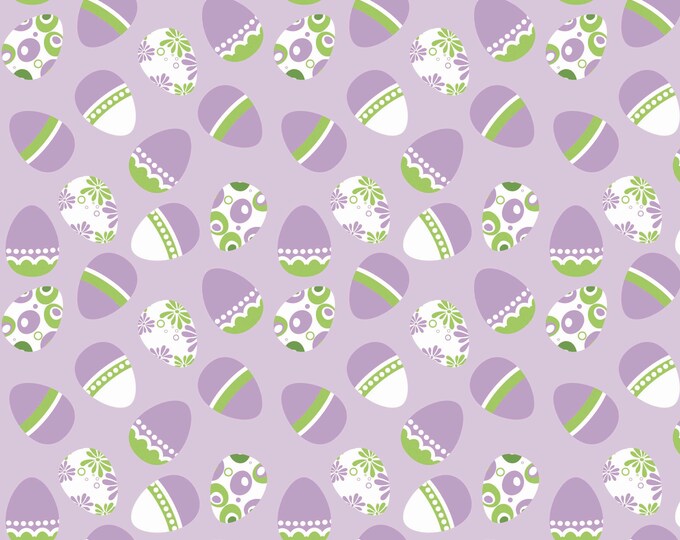 Easter Holiday Banner Eggs Purple for Riley Blake
