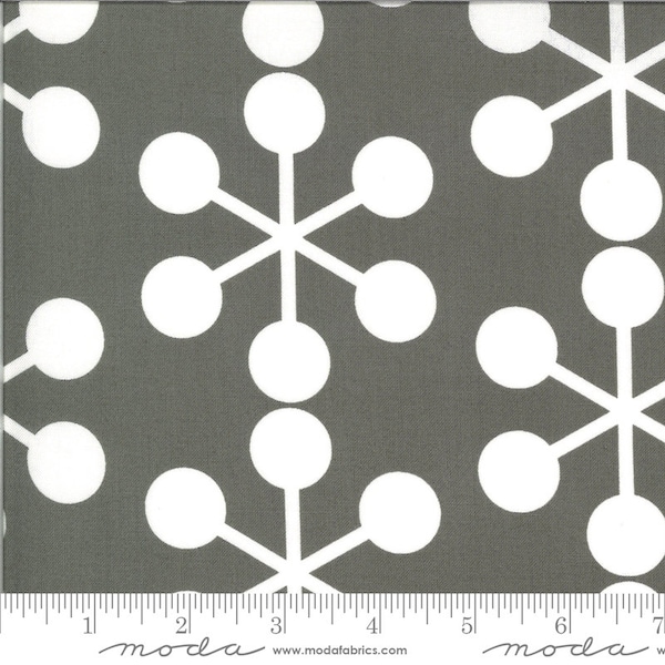 Asterisk Graphite gray with white Quotation by Zen Chic for MODA