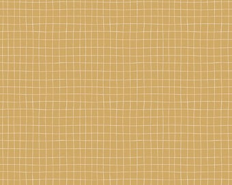 Wild and Free Grid Gold by Gracey Larson for Riley Blake Designs