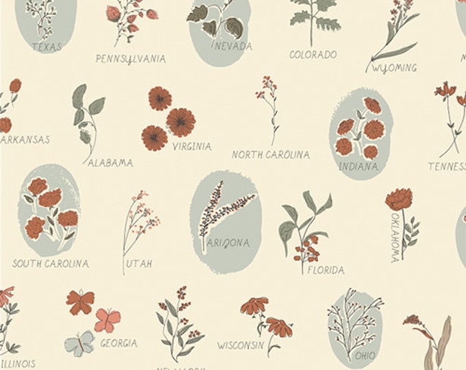 Roadside Wildflowers Three The Season of Tribute from Roots of Nature  by Bonnie Christine for Art Gallery Fabrics