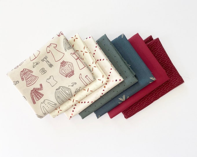 Gray Sweater - 7 piece Curated Fat Quarter Bundle