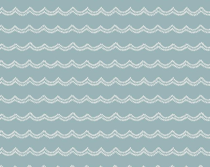 Waves Cornflower from Little Swan by  Little Forest Atelier for Riley Blake Designs