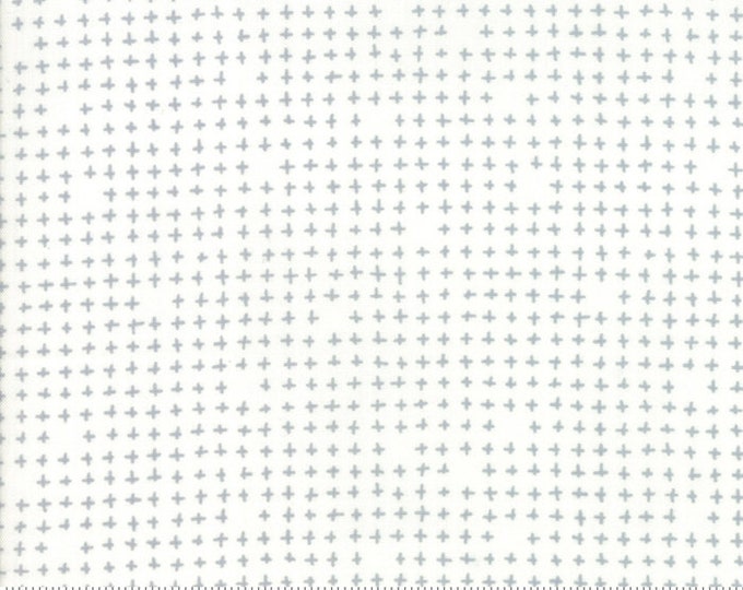 Pluses White Modern BG More Paper White Basic Backgrounds  by Zen Chic for MODA