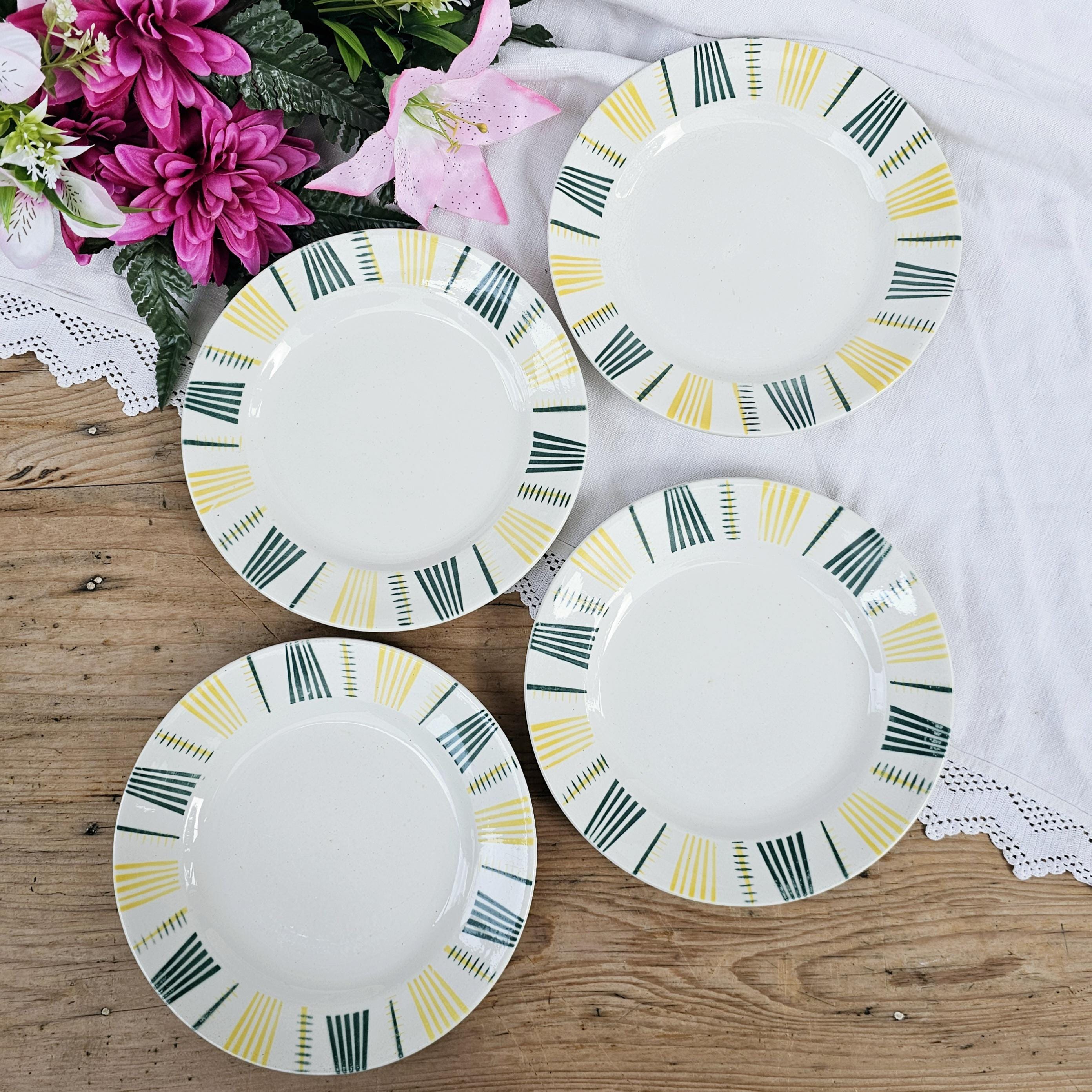 Sarreguemines | Vintage Dessert Plates X4 