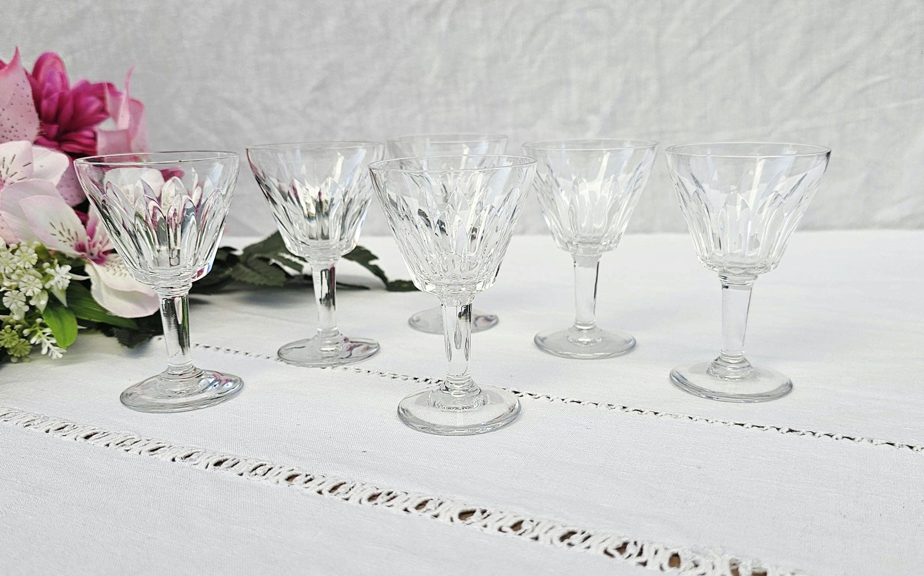 Lot 6 verres à liqueur en cristal - Arts de la table