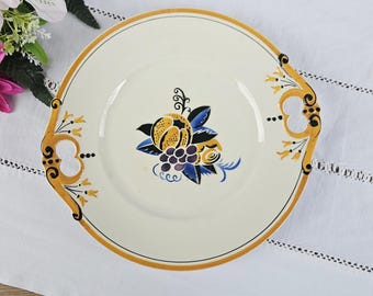 Creil Montereau | Antiguo plato para tarta "Touraine", creado por Primavera, fabricante francés