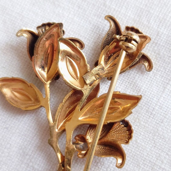 Broche Ancienne En Argent Sterling Perles De Culture Bouquet Des Fleurs