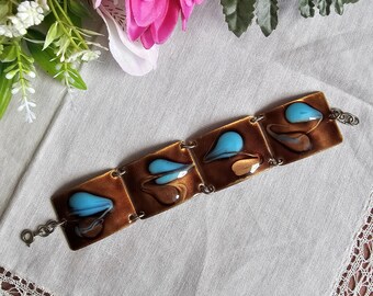Bracelet Moderniste Argenté Signé Biche De Bère - Paris - N°4Bis - Longueur 20 Cm