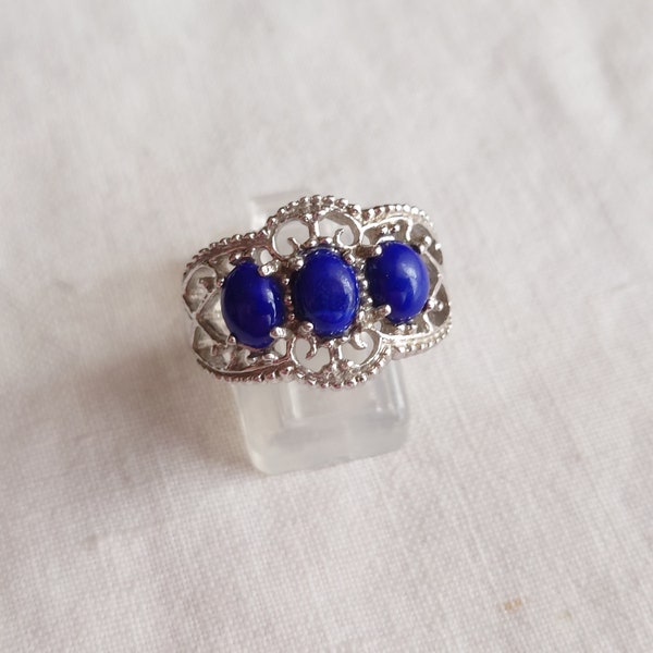 Bague en argent et lapis lazuli