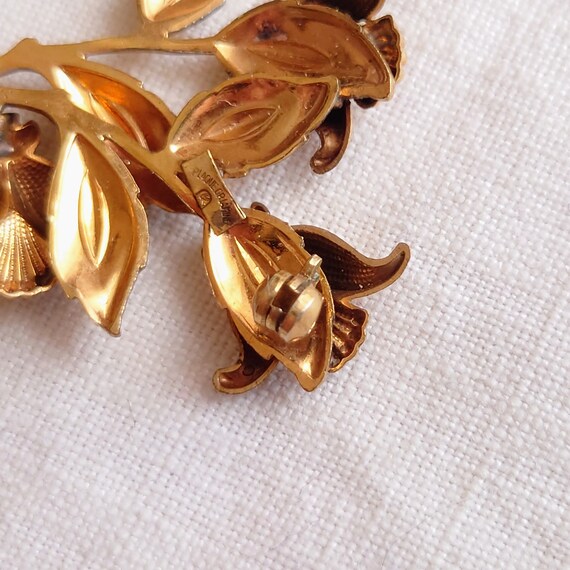 Très Jolie Broche Ancienne En Argent Fleurs