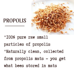 Propolis d&#39;abeille crue biologique en petites particules par mètre Rucher