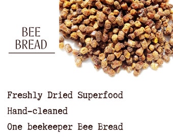 NEW batch!! Organic bee bread, Freshly dried Perga, Fermented bee pollen, Hand cleaned raw 2023 harvest