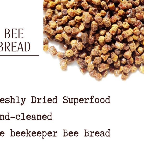 NEW batch!! Organic bee bread, Freshly dried Perga, Fermented bee pollen, Hand cleaned raw 2023 harvest