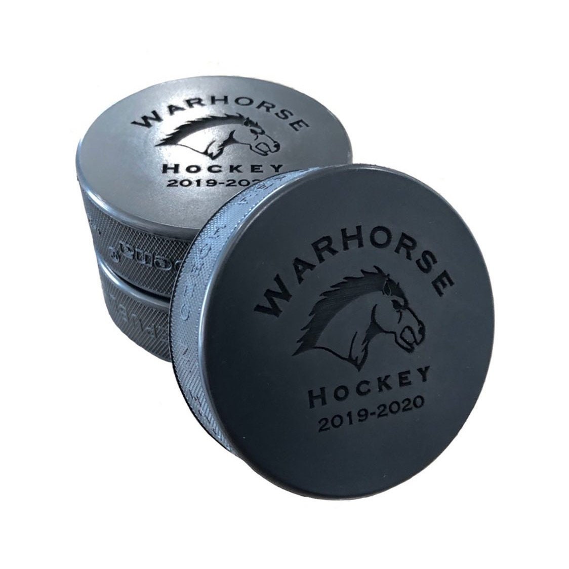 Engraved Hockey Pucks Personalized Custom Team Logo Etsy